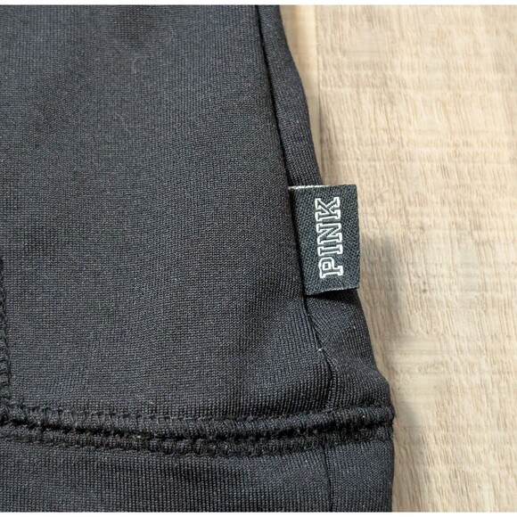 VS PINK Size M Quarter Zip Pullover Reflective Logo Thumbhole Running Activewear - Picture 11 of 12